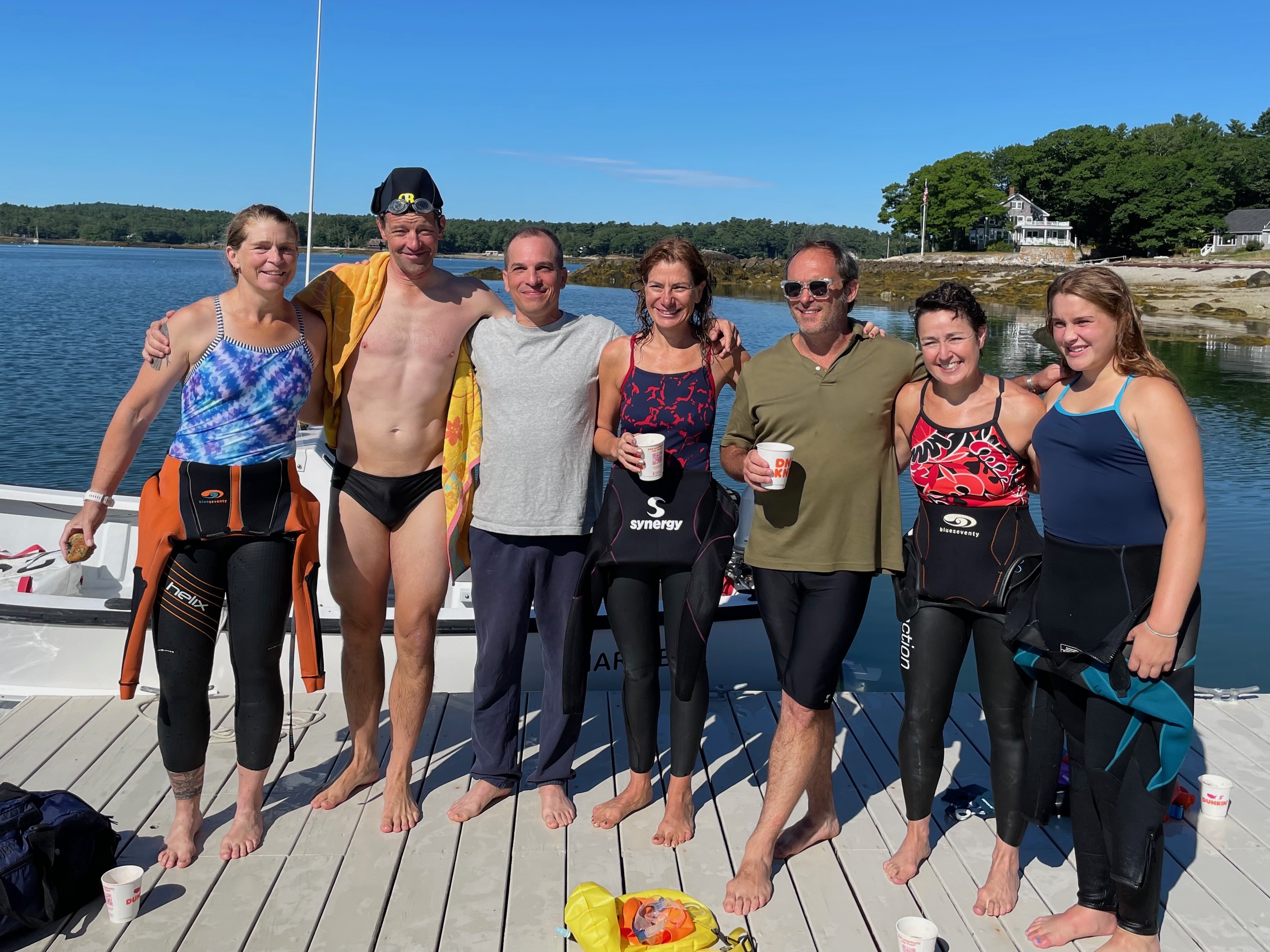 some swimmers after the swim